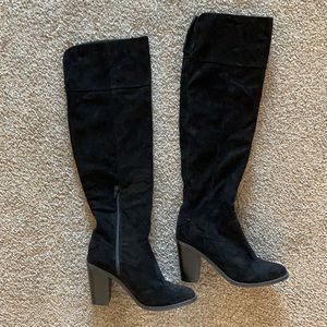 Topshop over the knee suede boots